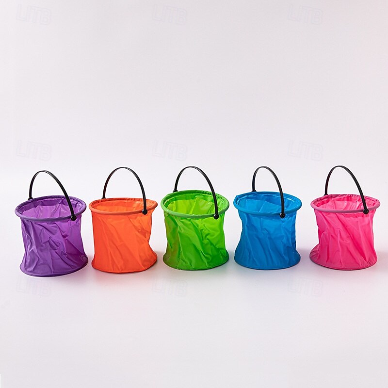 2 Pack Beach Toys Foldable Bucket Toy Multi Purpose for Fun Summer Activities Camping Gear Beach Essentials(Random Color)4