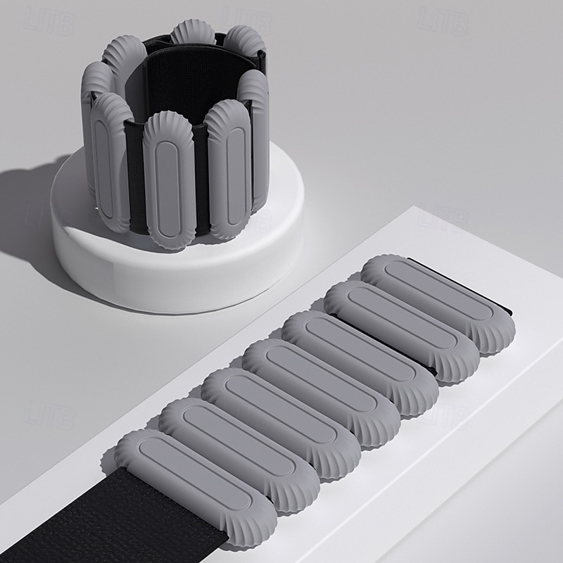 1 Pair Silicone Weighted Wristbands for Swimming and Fitness, Adjustable Wrist and Ankle Weights for Pilates Outdoor Sports Exercise Training3