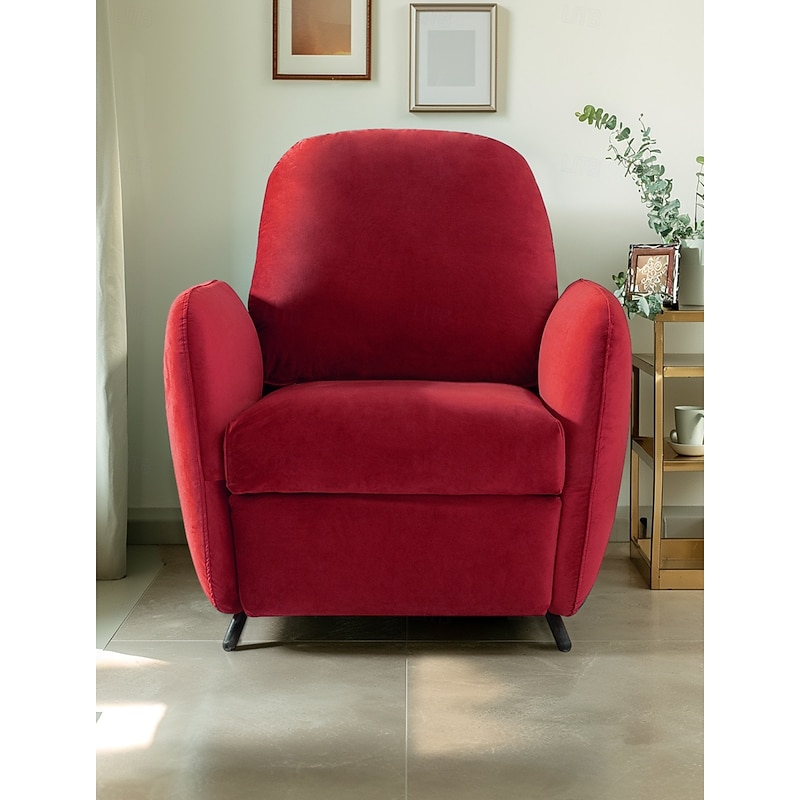 Chaise Lounge Cover Solid Color Quilted Velvet Slipcovers4