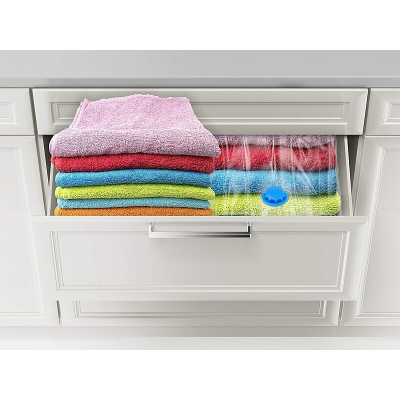 Travel Vacuum Bags with Pump Seal Bags for Clothes Blankets Space Saving Storage Carry-on Size Compression Packing Bags for Luggage and Suitcase3