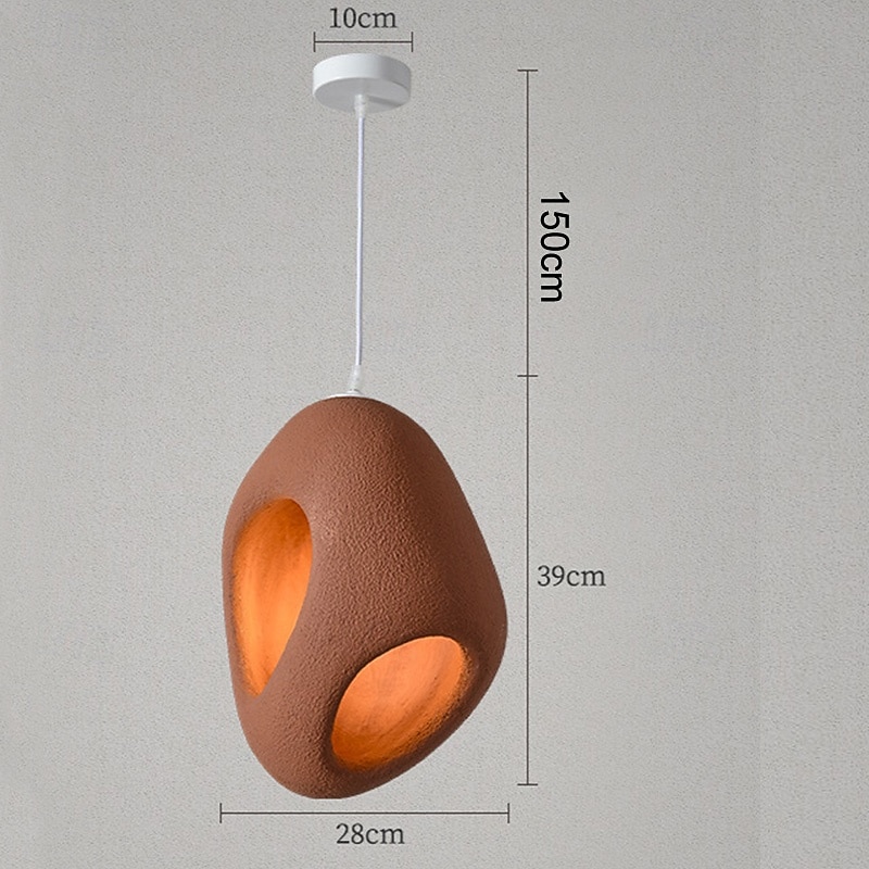 Restaurant Chandelier 28*39cm Full Spectrum Wabi-sabi Style Bed and Breakfast Lamp, Modern Eye Protection Lamp for Living Room, Simple Tea Room Decoration Lamps 110-240V4