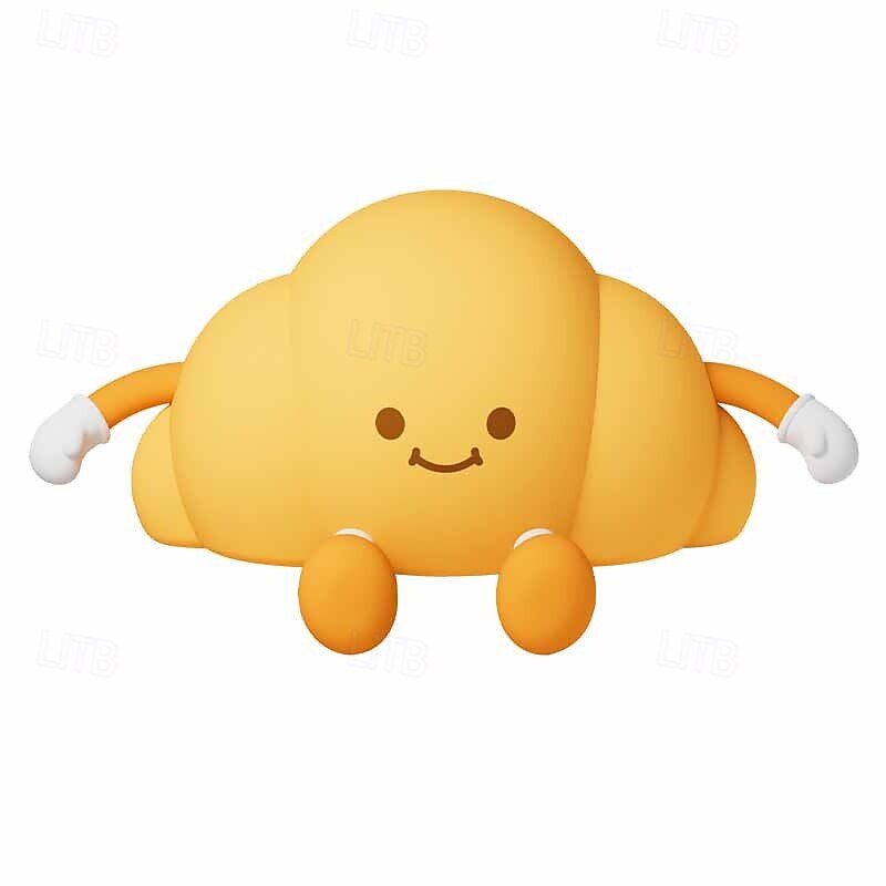 1 Pc LED Night Light Afternoon Tea SeriesHamburger Silicone Nursery Nightlight Cute Burger Dimmable4