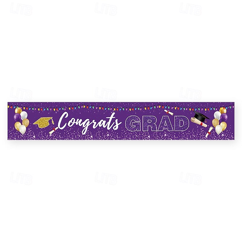 Congrats Grad Banner Graduation Backdrop Graduation Decorations 2025 Congratulations Graduate Banner Grad Decorations Patio Garden School2