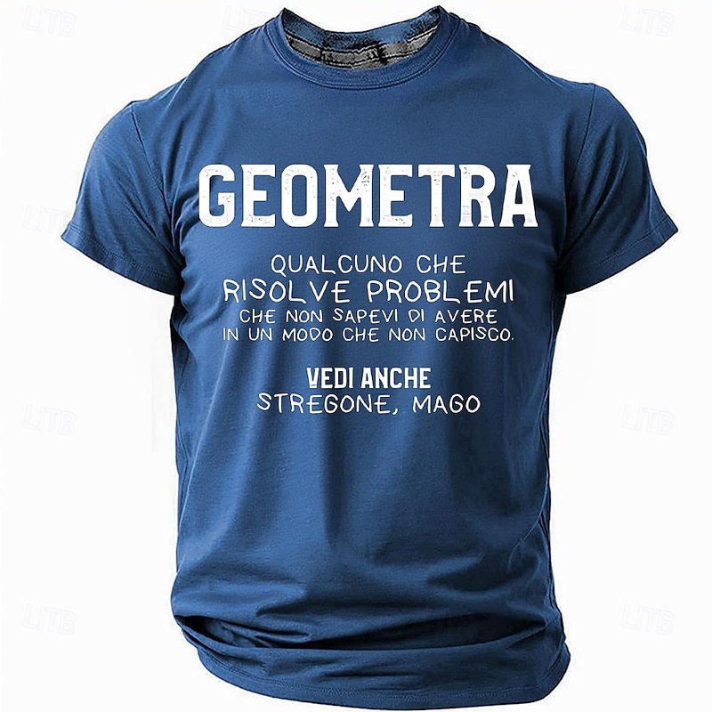 Men's Geometrician T Shirt Short Sleeve T shirt 3D Print Crew Neck Round Neck Shirt Fashion Daily Casual Street Casual Daily Black Red Blue Summer Spring All Seasons Clothing Apparel S M L XL XXL XXXL4