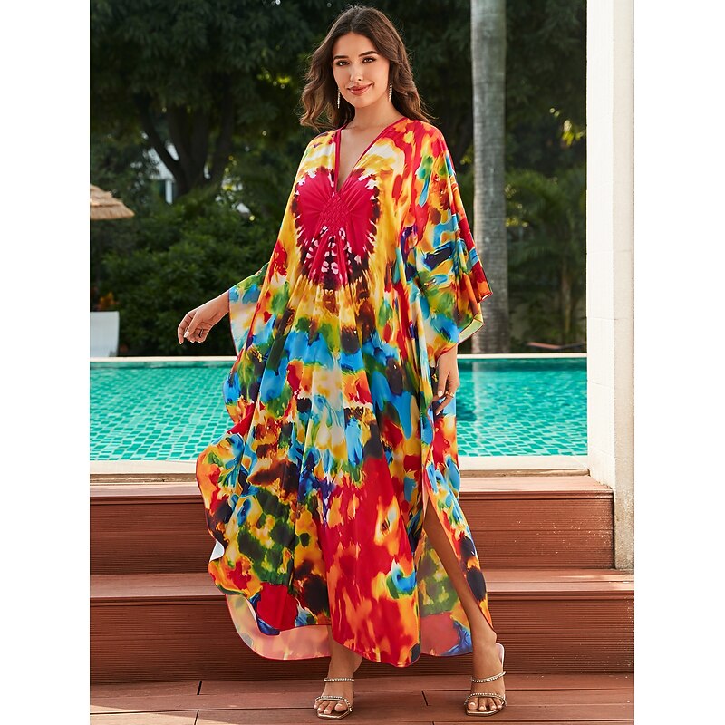 Butterfly Halloween Dress Kaftan Pride Rainbow Casual Adults' Women's Halloween Carnival Pride Parade Pride Month Easy Halloween Costumes Dress Up3