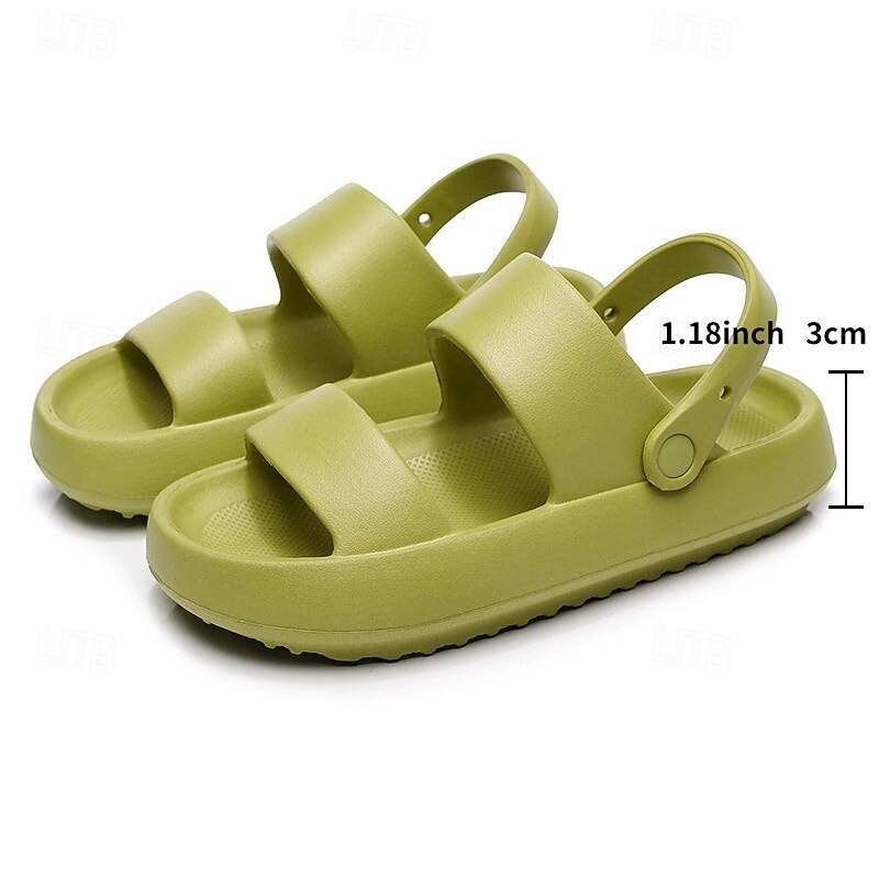 Women's Slides Sandals Mens Summer Platform House Non-slip Bedroom Open Toe Indoor and Outdoor Cloud Pillow Slippers2