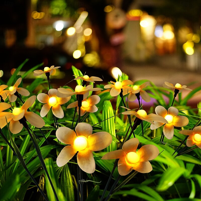 2 Pcs Solar Firefly Fairy Lights Waterproof Outdoor Lawn Ground Light Outdoor Waterproof Garden Light Villa Yard Park Walkway Camping Atmosphere Landscape Decoration2