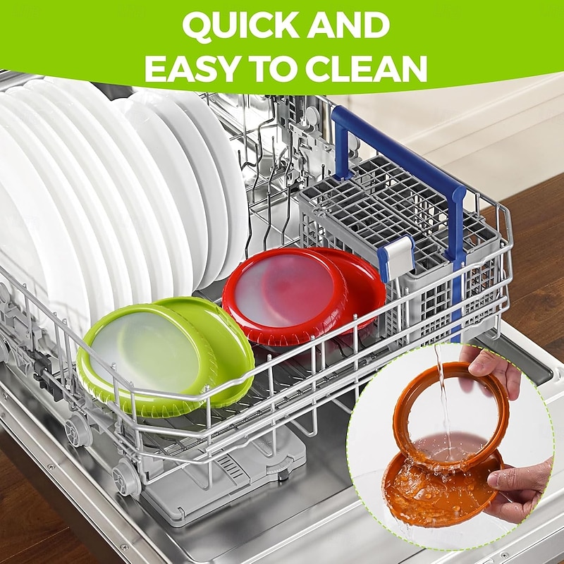 4pcs Avocado Saver and Onion Storage Set, Silicone Fruit Vegetable Anti-oxidation Box,Reusable Fridge Fresh Pod Food Storage,Perfect Lemons Tomato Garlic Containers4