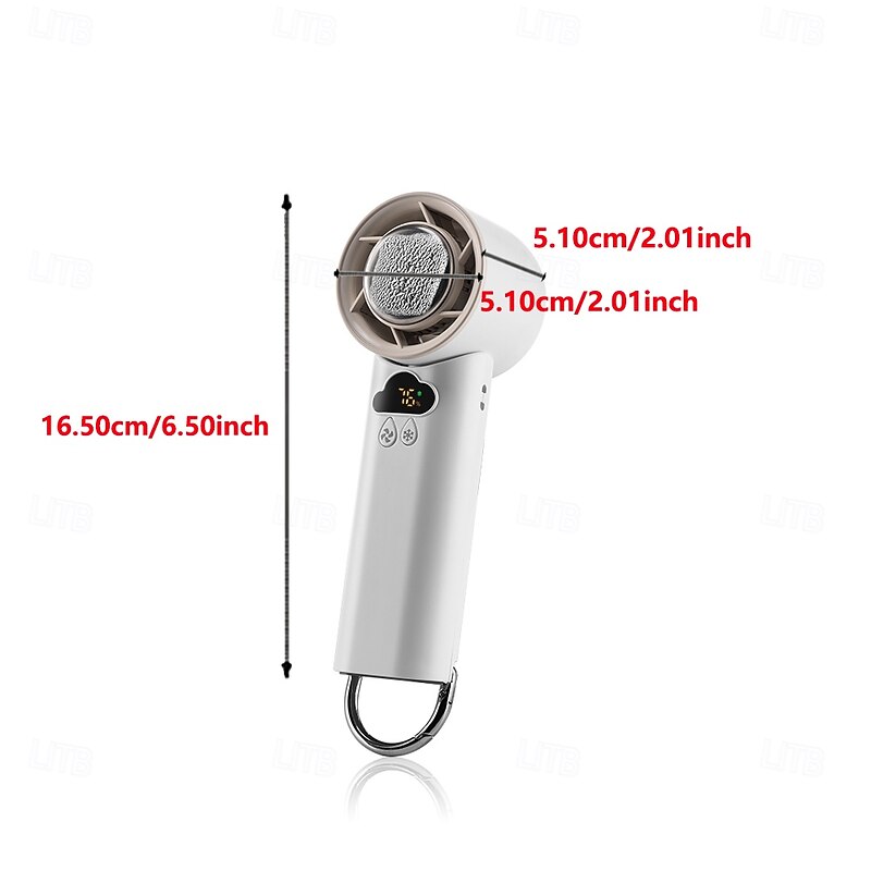 K52 Handheld Cooling Fan with Ice Porcelain Refrigeration, 13000rpm Motor, 100-Speed Stepless Control, Foldable Design, LED Display, and Type-C Charging – Portable Mini Fan for Summer Travel & Office4