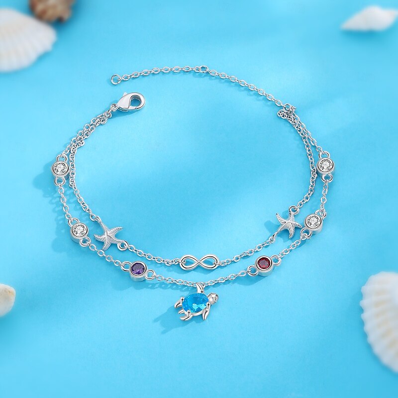 Personalized Birthstone Bracelet Custom Gift for Her, Exclusive Birth Month Stone, Christmas Mother's Day Valentine's Day Anniversary Birthday Gift, Eternal Promise for Mom Wife Girlfriend4