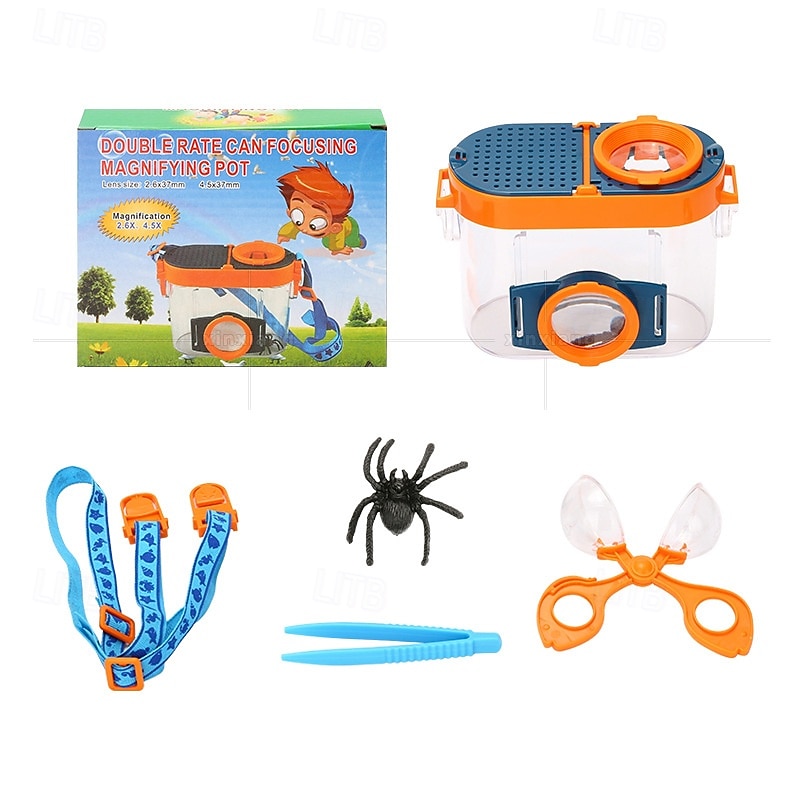 Puzzle Toys Children's Classroom Outdoor Exploration Double Lens Insect Observation Box Magnifying Glass
