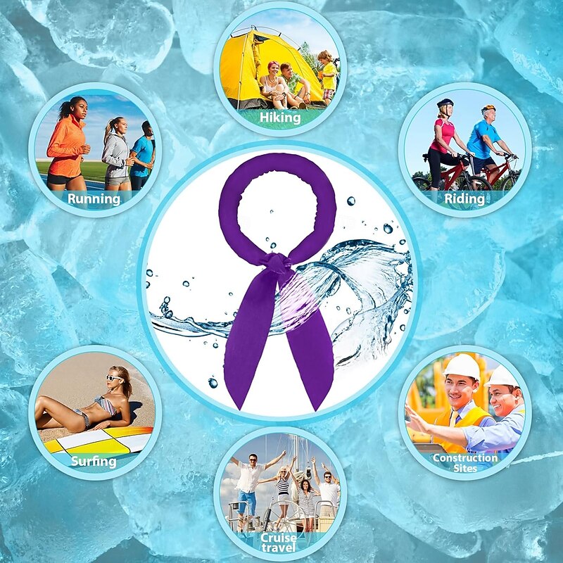 Cool Scarf Wrap Summer Cool Ice Towel, Neck Cooling Scarf, Cooling Neck Wrap Headband, Scarf Cooling Gel Neck3