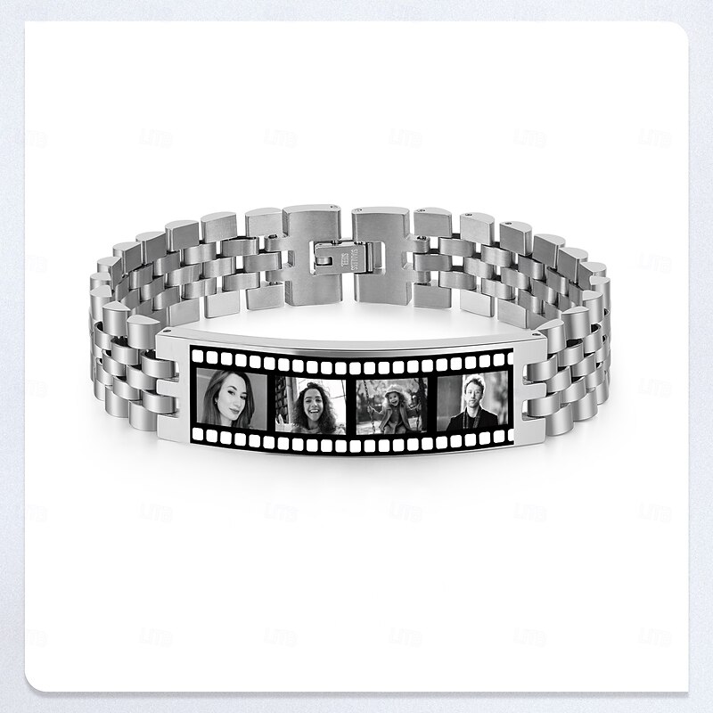Personalized Photo Bracelet, Custom Gift for Dad, Perfect Father's Day, Christmas, Anniversary, Birthday Gift – Capture Special Moments in Every Inch of Metal2