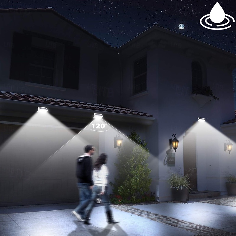 Outdoor Solar Waterproof Wall Lamp with Motion Sensor - 33/73 LED Beads IP65 Waterproof 270° Wide-Angle for Porch, Courtyard, Balcony and Garage Lighting 1pc