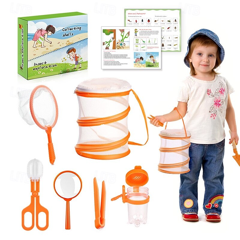 Outdoor Children's Exploration Tools Catching Butterflies Dragonflies Insects Collecting And Catching Nets Observing Bottles Feeding Silkworms Boxes Cages3