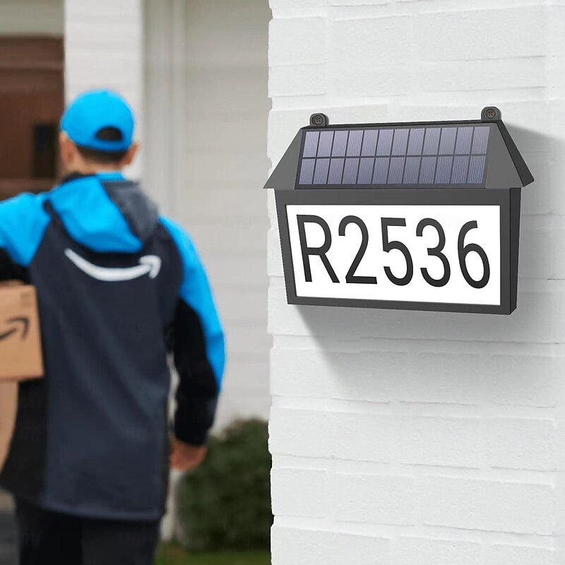 1 Pc Outdoor Solar Adress Lights Doorplate Lamp Wall Lamp Suspended Entrance Garden Lighting Ip65 Waterproof3