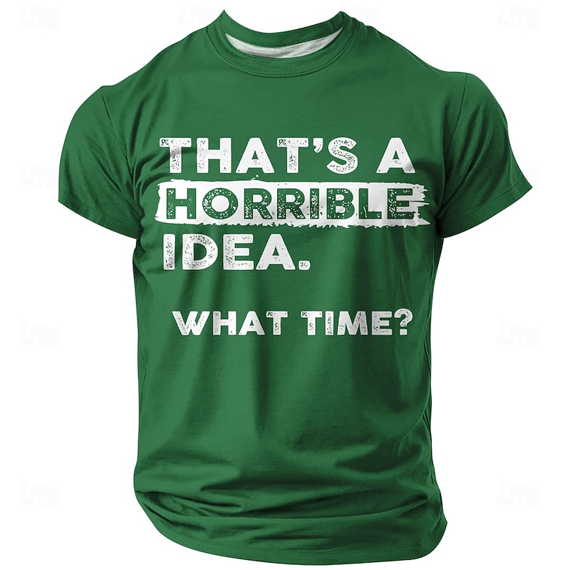 Men's Funny T Shirt Polyester Short Sleeve Graphic Shirt Black Red Blue Comfortable Tee Party Street Fashion Designer Clothing2