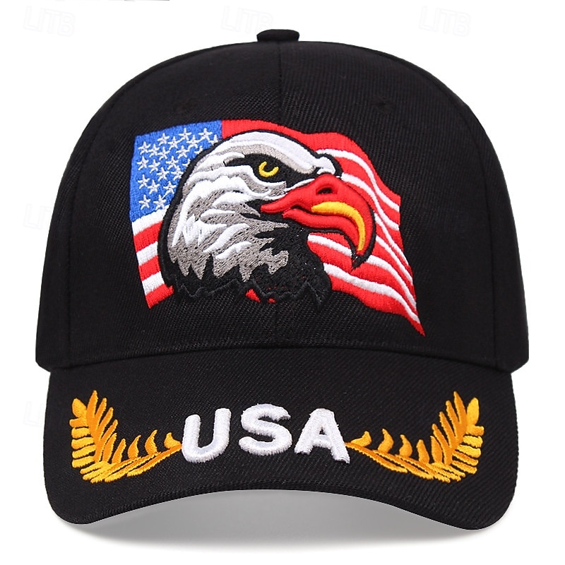 American Flag Eagle Hat Unisex Vintage Embroidery Washed Distressed Cotton Baseball Cap Adjustable USA Trucker Dad Hat2