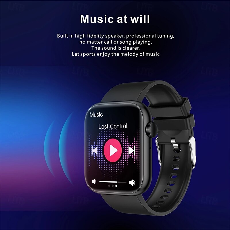 QX7 Smart Watch 1.85 inch Smartwatch Fitness Running Watch Bluetooth Sedentary Reminder Alarm Clock Calendar Compatible with Smartphone Women Men Message Reminder Step Tracker Custom Watch Face IP 673