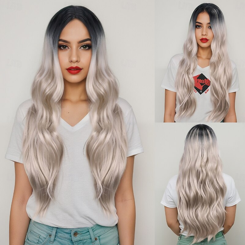 Synthetic Wig Body Wave Bouncy Curl Bob Layered Haircut Machine Made Wig 28 inch A1 Synthetic Hair Women's Elastic Classic Comfortable Multi-color