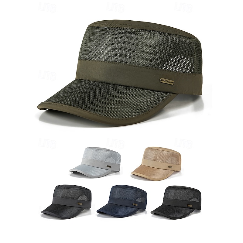 Men's Breathable Mesh Military Cap – Lightweight Sun Protection Tactical Hat for Outdoor Sports, Fishing, Hiking and Travel2