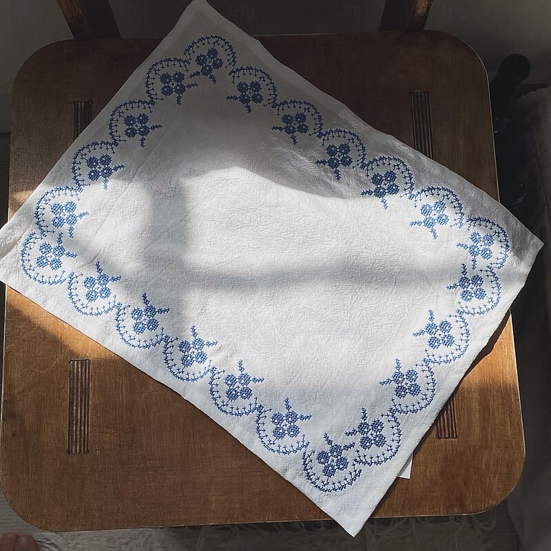 Vintage French Pastoral Style Pure Cotton Embroidered Placemats, Tablecloths, Napkins, Dessert Shops, Props, Desktop Decorations, Background Fabrics2