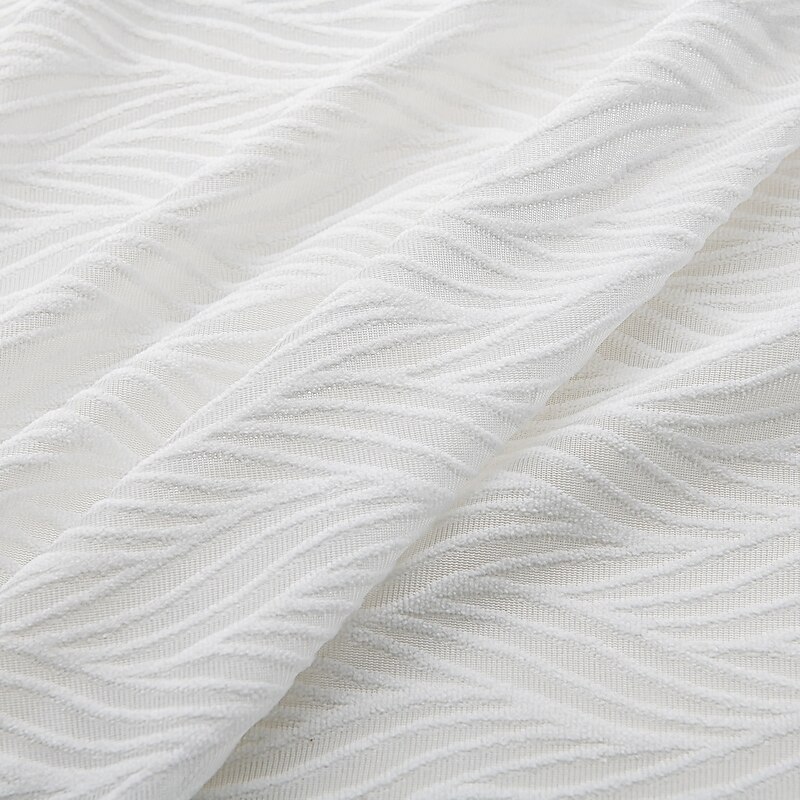 One Panel Modern Minimalist Style Vertical Striped Imitation Linen Curtain Living Room Bedroom Dining Room Semi Transparent Window Screen3