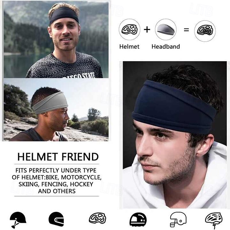 Sweat Sports Headbands for Men Women for Golf, Skiing,Tennis, Gym, Camping, Running, Cycling, Moisture Wicking Workout Headband2