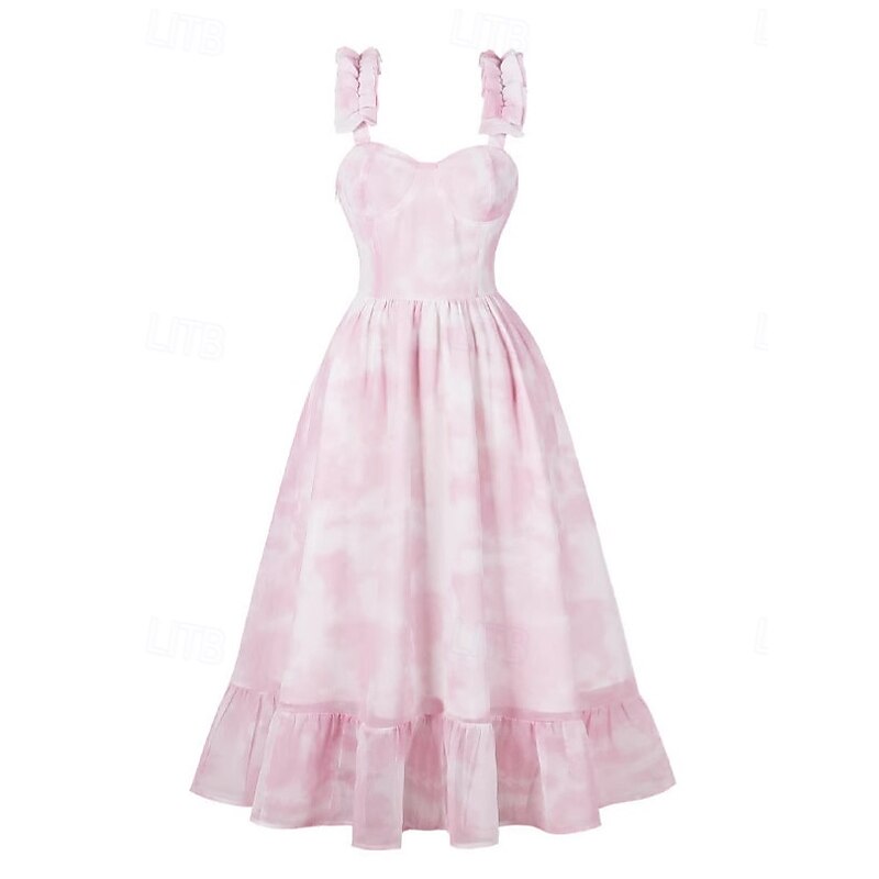 Retro Vintage 1950s Dress Swing Dress Floral Fancy Dress Women's Carnival Masquerade Daily Wear Bachelorette Party Adults' Dress Homecoming Dresses