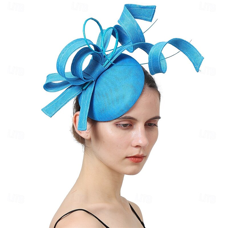 Headpiece Sinamay Wedding Evening Party Elegant Wedding With Flower Headpiece Headwear4