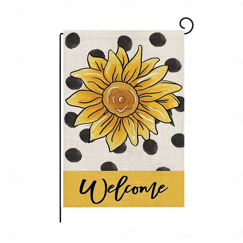 Summer Sunflowers Garden Flag 12 x 18 Inch Yard Patio Flags, Small Garden Flags for Outside, Outdoor Flags, Holiday Garden Flags