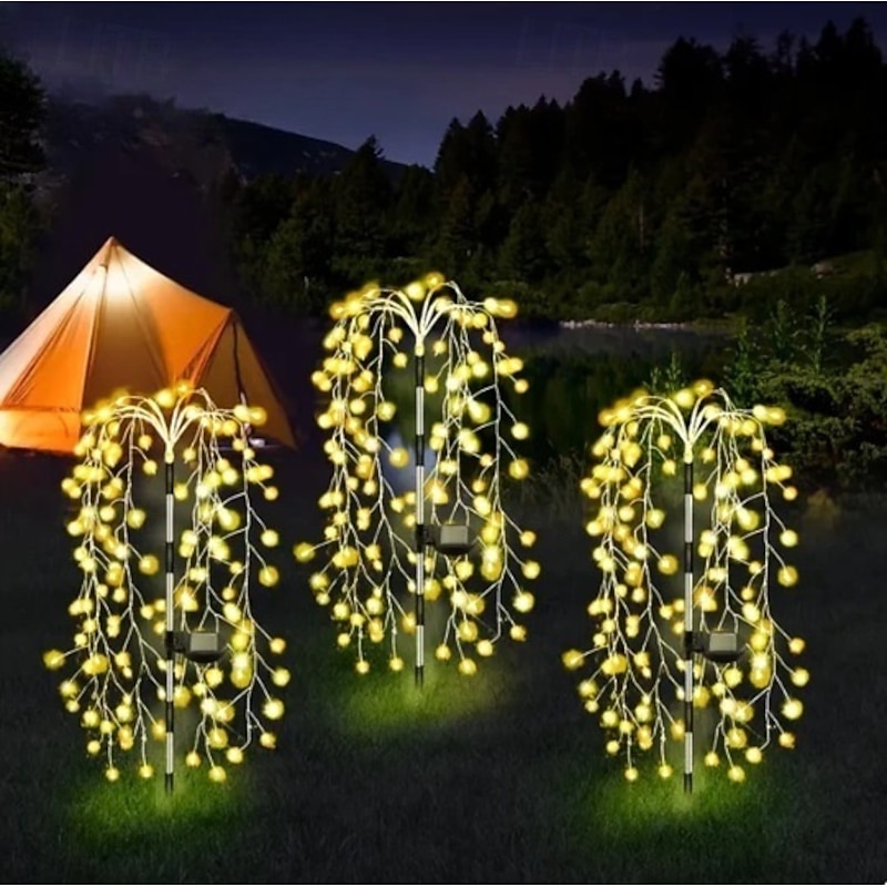 Solar Lights Outdoor Waterproof Garden Light Solar Powered for Yard Decorative Outside Fairy Tree LED Colorful Lighting Patio Path Decor Gardening Gifts for Women Mom Grandma4