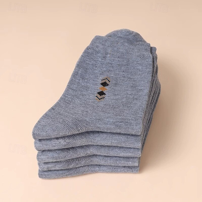 Men's 15 Pairs Multi Packs Socks Running Socks Casual Socks Black Navy Blue Color Plain Vacation Sports & Outdoor Daily Basic Medium Spring Fall Fashion Casual4