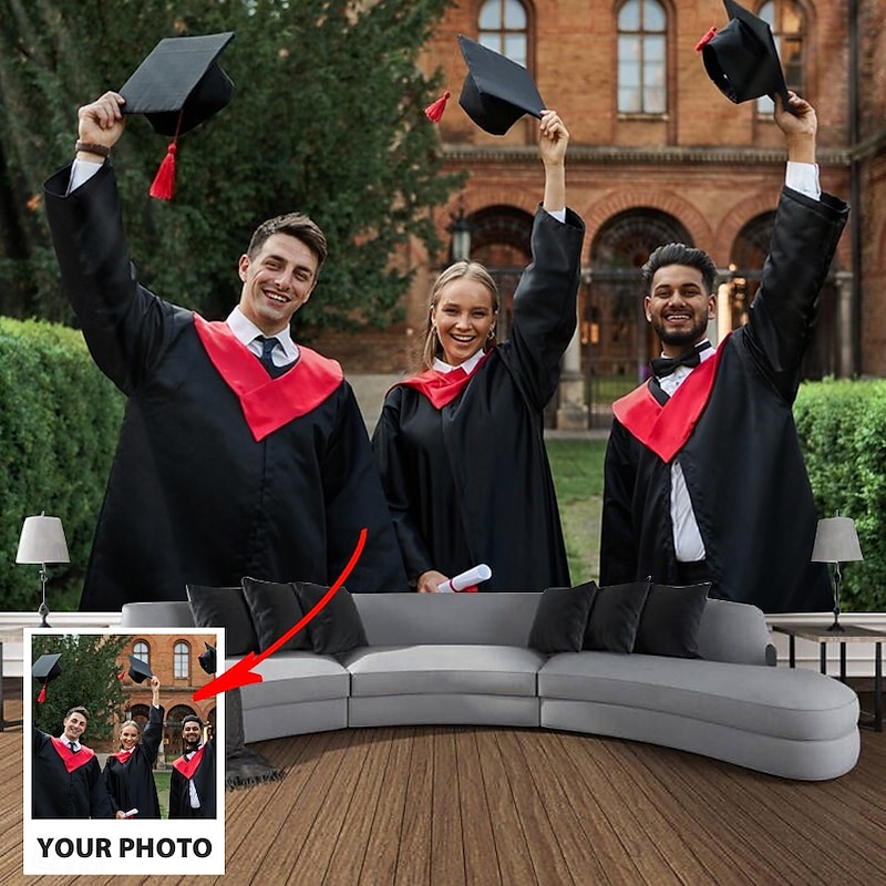 Customized Personalize Hanging Tapestry with Your Photo Best Graduation Gift Mural Decor Photograph Backdrop Home Bedroom Living Room Decoration (suggest photo definition 3Mo or above) 8