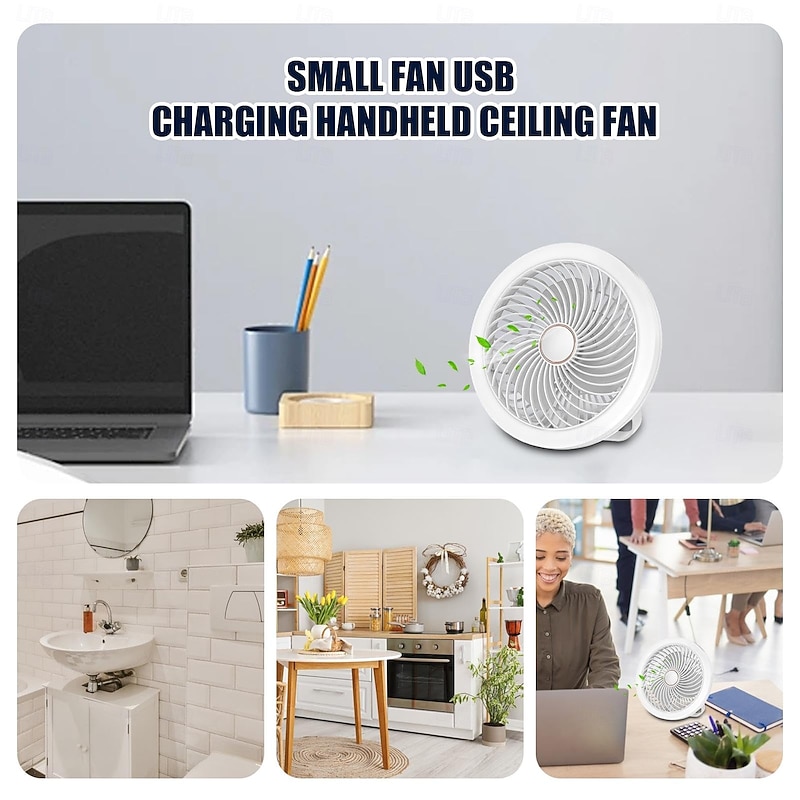 1 Pc. Multi Functional Fan Light, Vertical Hanging, Three Use, Three Level Dimming, Air Conditioning, Usb Charging Remote Control, Office Camping, Home Use4