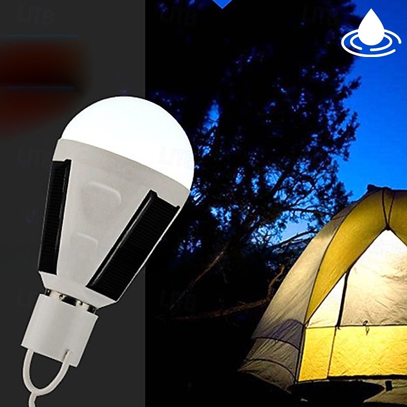Outdoor Solar Emergency Light Waterproof Bulb Solar Energy Saving Light Bulb Outdoor Lights