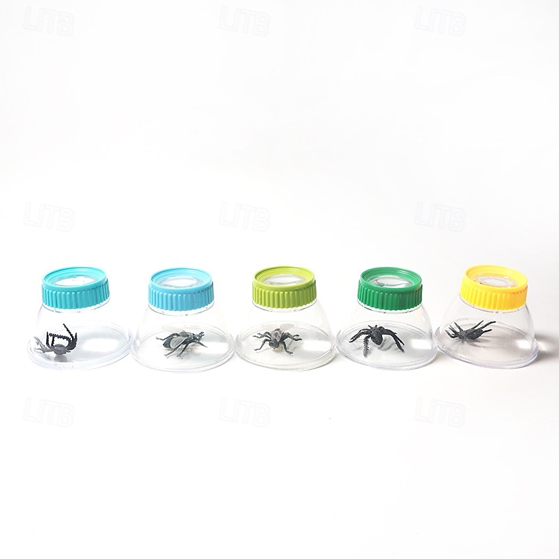 12 Pack Insect Observation Cup With Magnifying Glass Insect Collection Box Children's Science Experiment Kindergarten Teaching Aids Educational Toys4