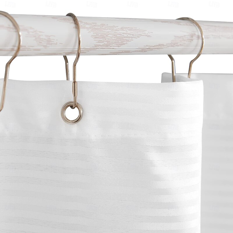 Shower Curtain 180cm*180cm(70"*70") Modern Farmhouse Color Striped Waterproof Fabric Shower Curtains for Bathroom with 12 Hooks Machine Washable3