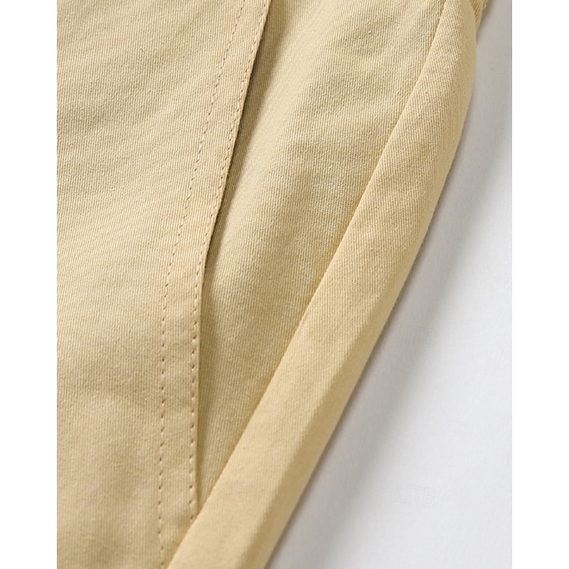 Men's Cargo Shorts Shorts Summer Shorts Elastic Waist Multi Pocket Plain Comfort Wearable Knee Length Outdoor Sport Daily Fashion Casual Black Green4