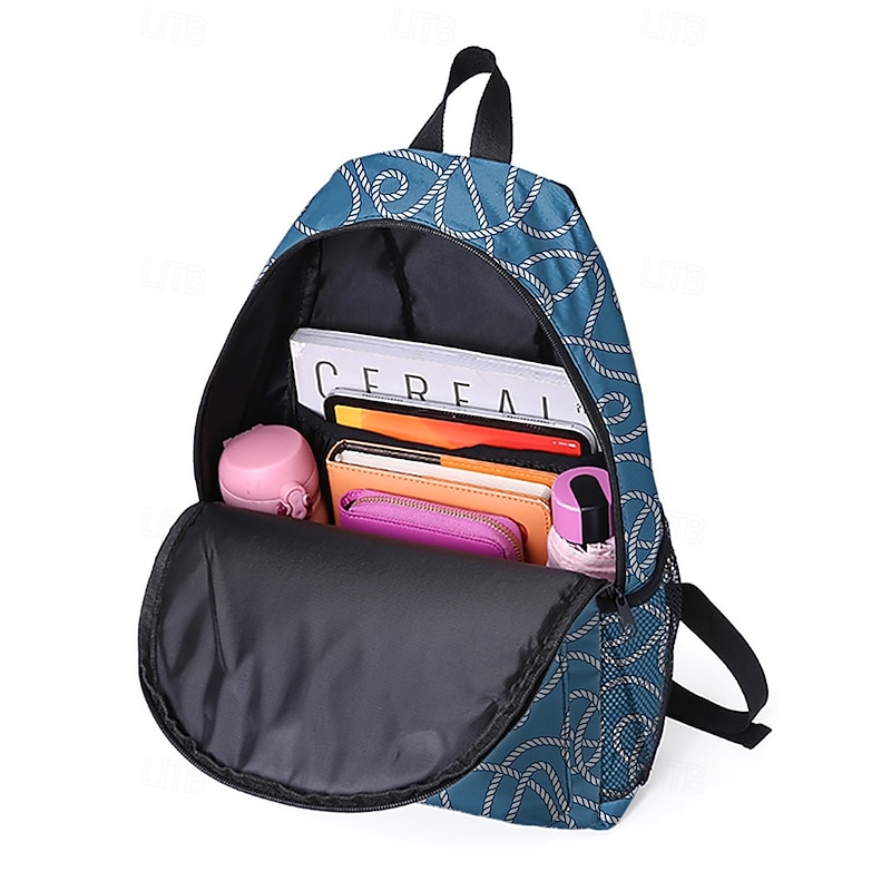 Funny Goose Print Backpack for Kids and Teens – Lightweight Large Capacity School Bag with Rope Pattern for Boys and Girls, Ideal for Daily Use and Back to School4