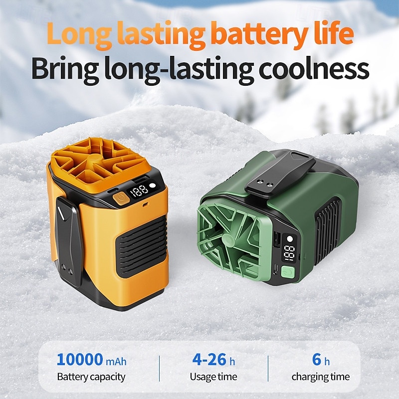 New waist-mounted fan USB charging outdoor cooling portable waist-mounted fan strong wind handheld neck fan4