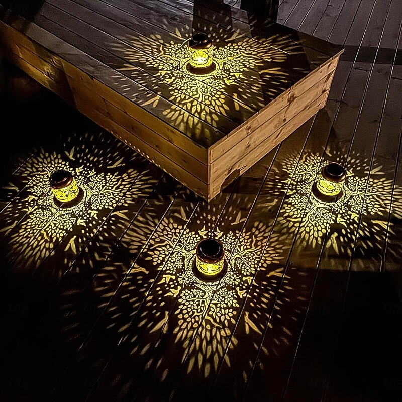 Tree of Life Outdoor Solar Hanging Lanterns Waterproof LED Solar Lights Metal Decorative Lanterns for Garden, Patio, Courtyard, Backyard, Yard Decor Unique Tree of Life Gifts for Women2