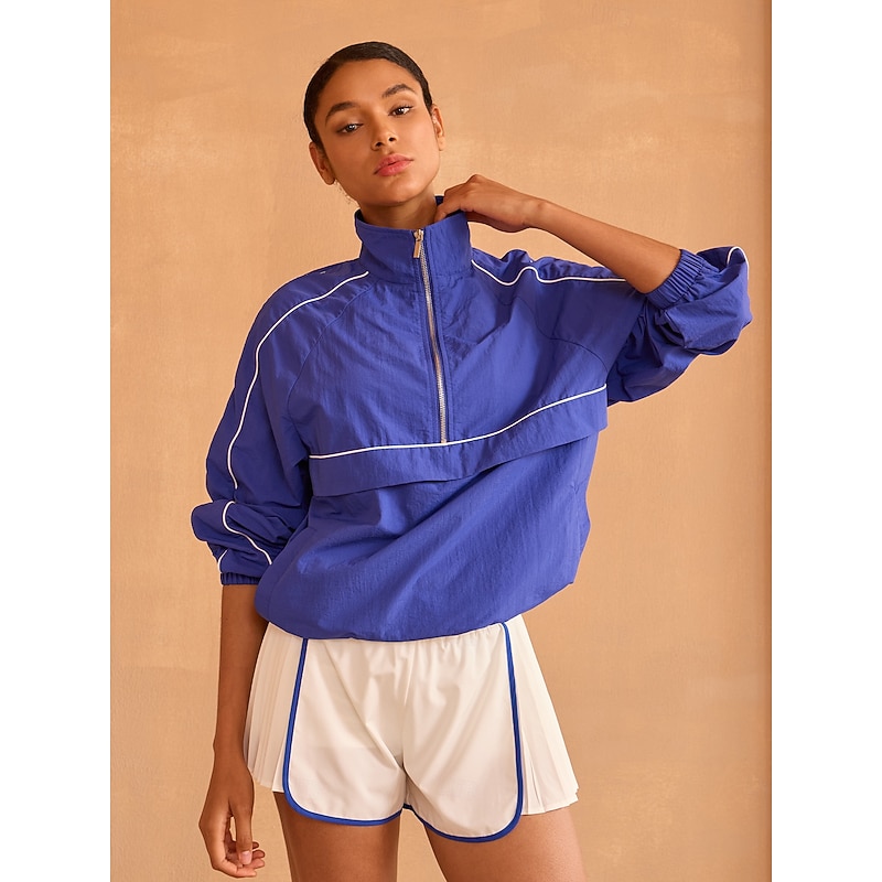 Women's Oversized Pullover Half Zipper for Pickleball Tennis Golf