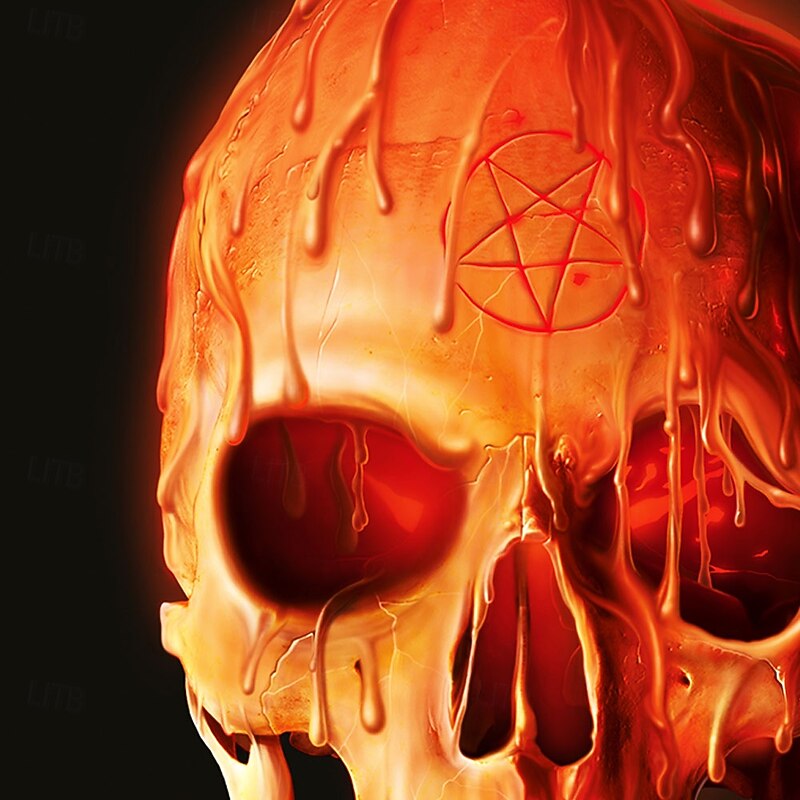 VINCENT HIE Wax Skull 3D Men's Skull T Shirt Short Sleeve T shirt 3D Print Crew Neck Shirt Exaggerated Designer Party Street Casual Black Summer Spring All Seasons Clothing Apparel S M L XL XXL XXXL 42