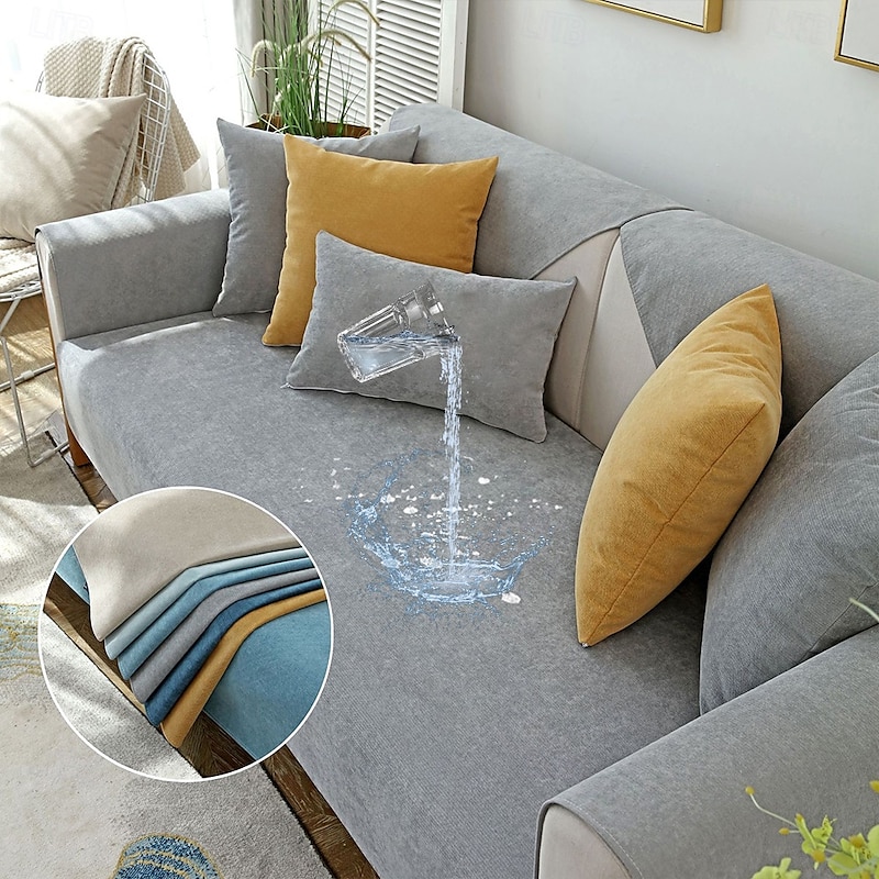 Couch Covers Waterproof Sectional Sofa Cover Farmhouse Sofa Seat Towel Mat For Dogs Pet,Pad Slipcovers For Love Seat,L Shaped,Arm Chair Protector Anti Scratch(Not Sold By A Set)