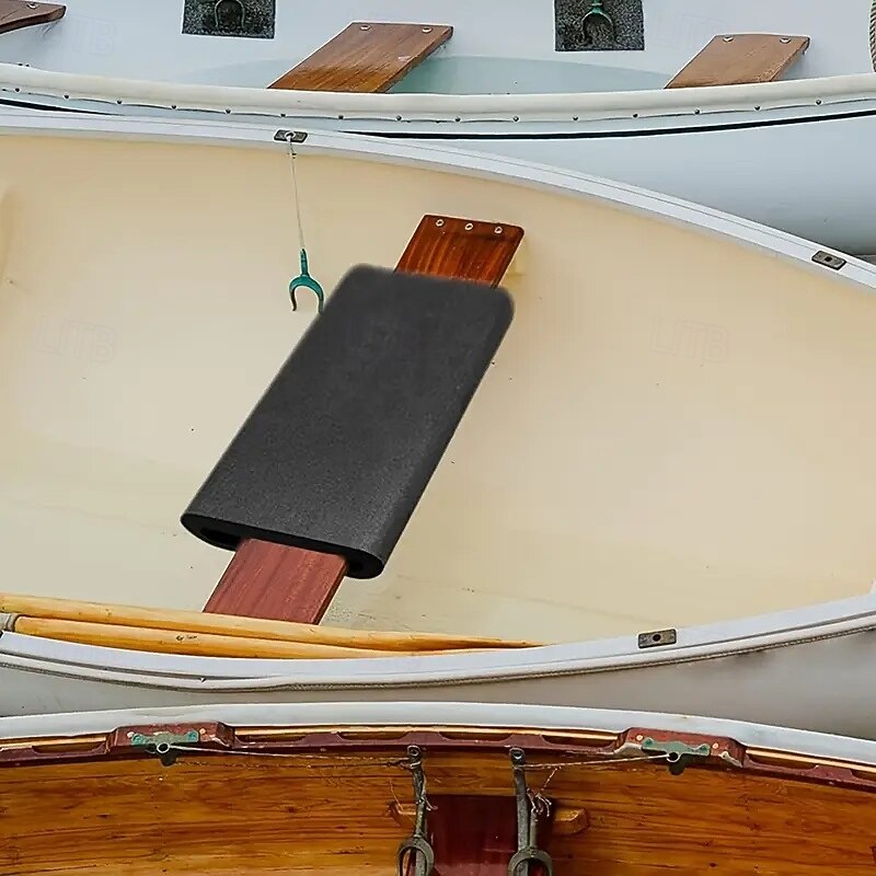 2pcs Dragon Boat Seat Cushion - Anti-EVA Non-Shock Absorption Breathable Seat Pads for Rowing Machine Kayak Fishing Camping - Fit Watersports & Outdoor Use (Black) Rowing Comfort Enhancement  Sle4