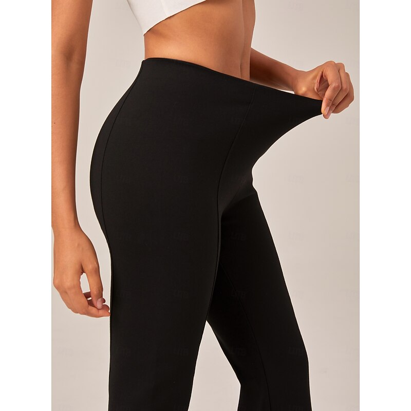 Elegant white Nine-Inch Wide Flared Trousers3