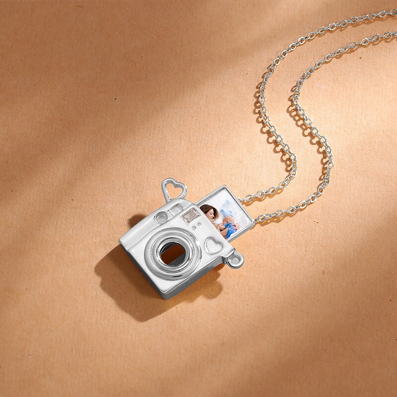 Personalized Photo Camera Necklace, Custom Best Gift for Her, Unique Personalized Jewelry for Mom, Wife, or Girlfriend – Perfect for Mother's Day, Valentine's Day, Christmas,4