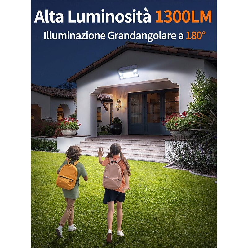 1 Pc Outdoor Solar Waterproof Wall Light with 100 High Brightness Beads, Three Sided Illumination, Human Sensing, Long Battery Life3