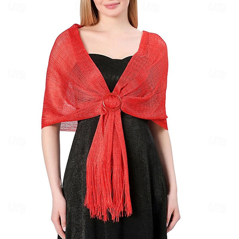 Women's Wrap Elegant Sun Protection Sleeveless Polyester Wedding Wraps With Pure Color For Wedding Summer3